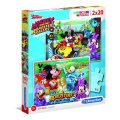 neuveden: Clementoni Puzzle Supercolor - Mickey závodník 2 x 20 dílků