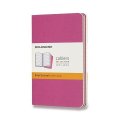 neuveden: Sešity Moleskine Cahier, S, linkované, 3 ks - tm. růžové