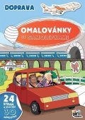 neuveden: Doprava - Omalovánky A4 se samolepkami