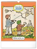 neuveden: Kalendář 2026 nástěnný: Josef Lada - Říkadla, 30 x 34 cm