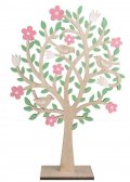 neuveden: Strom dřevěný s růžovými květy na postavení 30 cm