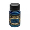 neuveden: Metalická barva na textil Cadence Dora Textile - tmavě modrá / 50 ml