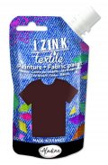 neuveden: Textilní barva IZINK Textile - hnědá, 80 ml