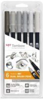 neuveden: Tombow Oboustranný štětcový fix ABT - Gray colors 6 ks