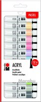 neuveden: Marabu Sada akrylových pastelových barev 12 x 12 ml