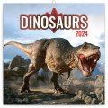 neuveden: Kalendář 2024 poznámkový: Dinosauři, 30 × 30 cm