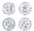 neuveden: Disney Princezny - Porcelánové talíře sada 4 ks