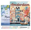 : Malování podle čísel - Vintage Amsterdam na rámu 40x50cm