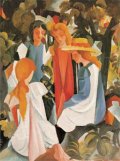 neuveden: Puzzle: 4 děvčata: August Macke (1500 dílků)