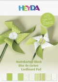 neuveden: HEYDA Blok barevných papírů A4 - zelený mix 20 listů