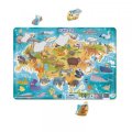 neuveden: Dodo Puzzle rámové Zvířata Eurasie 53 dílků