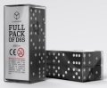 : Sada 20 kostek D6 - Černobílé