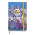 neuveden: Zápisník Moleskine I am Milan - tvrdé desky, L, linkovaný