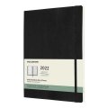 neuveden: Moleskine Plánovací zápisník 2022 černý XL, měkký