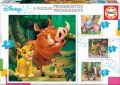 neuveden: Puzzle Disney pohádky 4v1 (12,16,20,25 dílků)