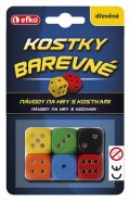 neuveden: Kostky BAREVNÉ - hrací kostky dřevěné