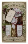 : Kosmetická sada Apothecare Hrozno a lilie (sprchový gel, šampon, mýdlo, kou