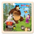 neuveden: Máša a Medvěd - puzzle s kozlíkem 20x20cm