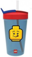 neuveden: Kelímek s brčkem LEGO ICONIC Classic - červená/modrá