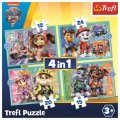 neuveden: Puzzle Tlapková patrola ve filmu 4v1 (12,15,20,24 dílků)