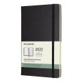 neuveden: Moleskine Plánovací zápisník 2022 černý L, tvrdý