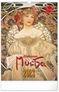 neuveden: Kalendář 2023 nástěnný: Alfons Mucha, 33 × 64 cm