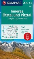 neuveden: Inneres Ötztal und Pitztal, Gurgler Tal, Venter Tal 1:25 000 / turistická m
