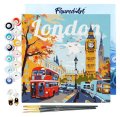 : Mini malování podle čísel - Travel poster London 20x20cm na rámu