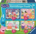 neuveden: Puzzle Prasátko Peppa 4v1