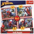 neuveden: Trefl Puzzle Hrdinný Spiderman 4v1 (35,48,54,70 dílků)