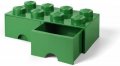 neuveden: Úložný box LEGO s šuplíky 8 - tmavě zelený