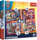 neuveden: Trefl Puzzle Tlapková patrola ve městě 4v1 (35,48,54,70 dílků)