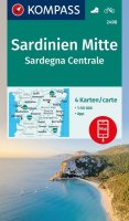 : Střední Sardinie 1:50 000 / sadas 4 turistických map KOMPASS 2498