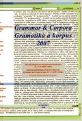kolektiv autorů: Gramatika a korupus 2007