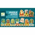 neuveden: DJECO Puzzle Vlak se zvířátky - 20 pcs