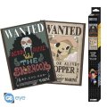 neuveden: One Piece Set plakátů - Wanted Chopper  Brook 2 ks