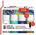 neuveden: Marabu sada na pouring - Mix Ocean 4 x 60 ml