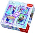 neuveden: Trefl Puzzle Frozen - Zimní radovánky 4v1 (35,48,54,70 dílků)