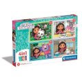 neuveden: Puzzle Gábinin kouzelný domek 4v1 (12+16+20+24 dílků)
