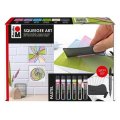 : Akrylová kreativní sada Squeegee Art Pastel