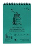 -: Blok na spirále #authenticpad Akvarel, A4, 20l., 300g/m2, černá