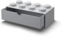 neuveden: Úložný box LEGO stolní 8 se zásuvkouu - šedý