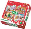 neuveden: Trefl Puzzle Mickey Mouse Vánoce 4v1 (35,48,54,70 dílků)