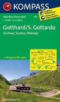 neuveden: Gotthard/S. Gottardo, Grimsel, Susten, Oberalp 1:40 000 / turistická mapa K