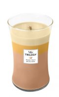 neuveden: WoodWick Trilogy Golden Treats svíčka váza 609g