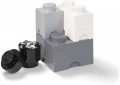 neuveden: Úložný box LEGO Multi-Pack 4 ks - černý, bílý, šedý