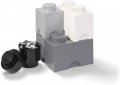 neuveden: Úložný box LEGO Multi-Pack 4 ks - černý, bílý, šedý