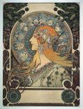 neuveden: Pohled Alfons Mucha – Zodiac, krátký