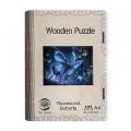 neuveden: Dřevěné puzzle/Fluorescentní motýl A4