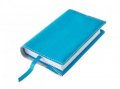 neuveden: Variabilní kožený obal na knihu se záložkou - kůže modrá